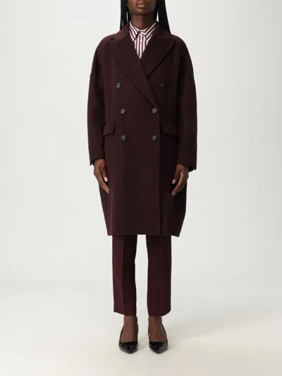 Brunello Cucinelli Cappotto  Donna Colore Vino In Burgundy