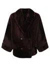 Brunello Cucinelli Coat In Burgundy