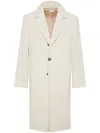 Brunello Cucinelli Cashmere Corduroy Overcoat In White