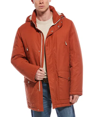 Brunello Cucinelli Coat In Orange
