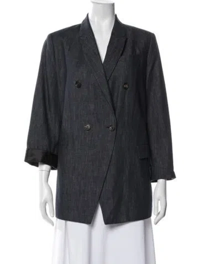 Pre-owned Brunello Cucinelli Coat In Gray