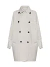 Brunello Cucinelli Cashmere Cocoon Coat In Neutral