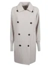 Brunello Cucinelli Over Peacoat Overcoat In Pearl Grey