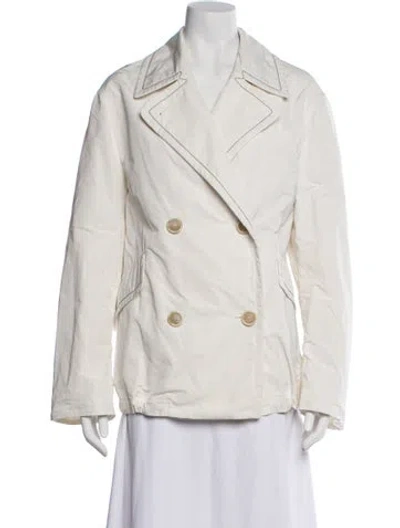 Pre-owned Brunello Cucinelli Coat In White