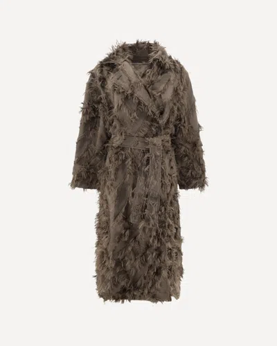 BRUNELLO CUCINELLI COAT WITH FUR DETAILS
