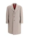 Brunello Cucinelli Wool Coat In Neutral
