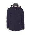 Brunello Cucinelli Men Knit Insert Down Jacket In Black