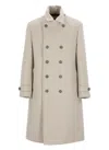 Brunello Cucinelli Double-breasted Coat In Beige