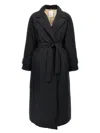 Brunello Cucinelli Padded Long Belt Down Jacket In Black