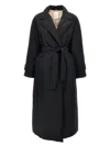 Brunello Cucinelli Padded Long Belt Down Jacket In Black