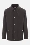 Brunello Cucinelli Ter-repellent Cotton Field Jacket In Brown