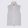 Brunello Cucinelli Grey Wool Casual Jacket In Multicolor