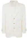 Brunello Cucinelli Single-breasted Twill Blazer In White