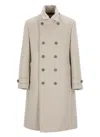 Brunello Cucinelli Double-breasted Coat In Beige