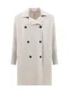 Brunello Cucinelli Cashmere Cocoon Coat In Neutral
