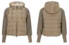 Brunello Cucinelli Wool Sleeved Down Jacket In Brown
