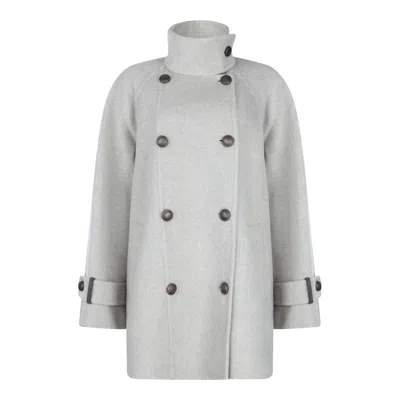 BRUNELLO CUCINELLI COATS BEIGE FREDDO