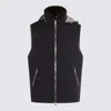Brunello Cucinelli Sleeveless Hooded Down Jacket Side Zip Pockets In Black