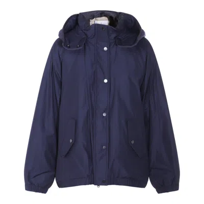Brunello Cucinelli Coats Blu Profondo In Blue