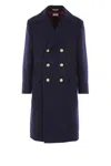 Brunello Cucinelli Martingale Double-breast Coat Men In Blue