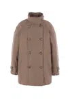 Brunello Cucinelli Short Button Detailing Down Jacket In Brown