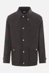 Brunello Cucinelli Ter-repellent Cotton Field Jacket In Brown