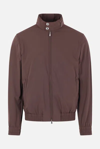 Brunello Cucinelli Nylon Jacket In Brown