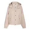 Brunello Cucinelli Puffer Jackets With Adjustable Hem And Hood In Gray