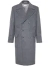 Brunello Cucinelli Men's Double-breasted Coat In Gray