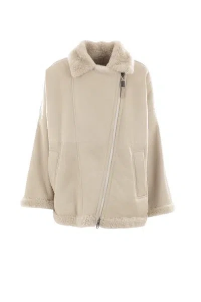 Brunello Cucinelli Coats In Ivory