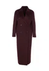 Brunello Cucinelli Hand-crafted Coat In Cashmere Double Beaver Cloth With Monili Clothing In Red