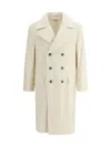 Brunello Cucinelli Men One-and-a-half-breasted Coat In White
