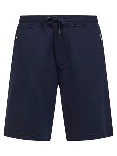 Brunello Cucinelli Cobalt Blue Double Fleece Bermuda Shorts