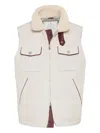 Brunello Cucinelli Collar-detail Pockets Gilet In Neutral