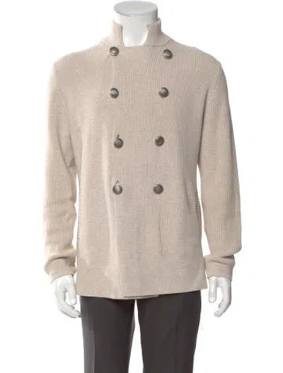 Pre-owned Brunello Cucinelli Collar Long Sleeve Cardigan In Neutral