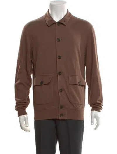 Pre-owned Brunello Cucinelli Collar Long Sleeve Cardigan In Neutrals