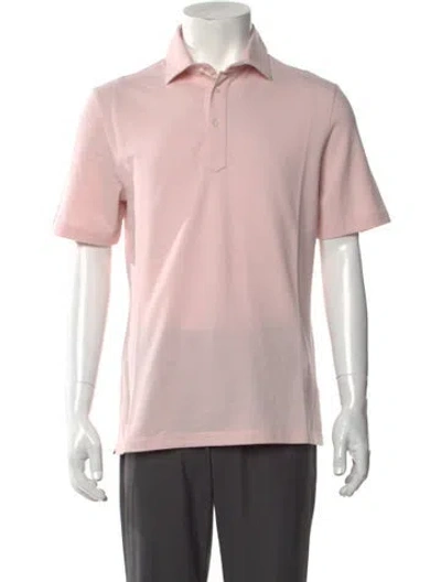 Pre-owned Brunello Cucinelli Collar Short Sleeve Polo Shirt W/ Tags In Pink