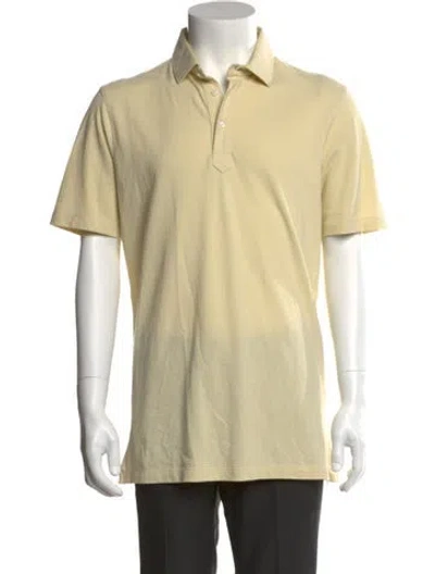 Pre-owned Brunello Cucinelli Collar Short Sleeve Polo Shirt In Yellow