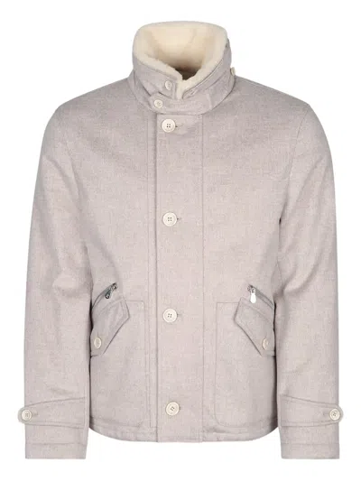 BRUNELLO CUCINELLI COLLARED BUTTON-FASTENING JACKET