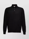 Brunello Cucinelli Collared Knit Polo Shirt In Black