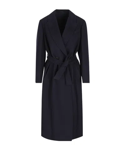 Brunello Cucinelli Collared Long-sleeved Coat In Black