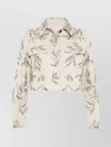Brunello Cucinelli Collared Neck Cropped Embroidered Blazer