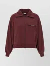 Brunello Cucinelli Collared Neck Sweatshirt With Shiny Flap Detail In Red