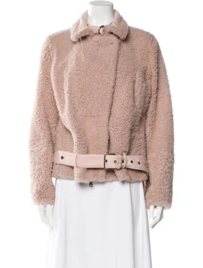 Pre-owned Brunello Cucinelli Colorblock Pattern Coat In Pink