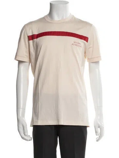 Pre-owned Brunello Cucinelli Colorblock Pattern Crew Neck T-shirt In Neutral