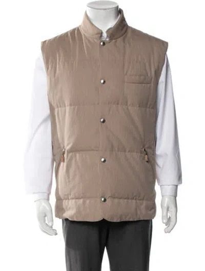 Pre-owned Brunello Cucinelli Colorblock Pattern Vest In Neutral