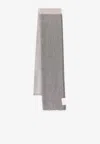 Brunello Cucinelli Men Cashmere And Silk Scarf In Gray