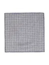 Brunello Cucinelli Geometric-print Silk Pocket Square In Grey