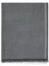 Brunello Cucinelli Men's Cashmere And Silk Color Block Scarf In Grey