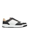 Brunello Cucinelli Colour-block Panelled Leather Sneakers In White